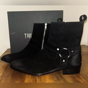 Thursday Boot Co. “The Harness” Men’s Black Suede Boots w/ YKK® Metal Zipper
